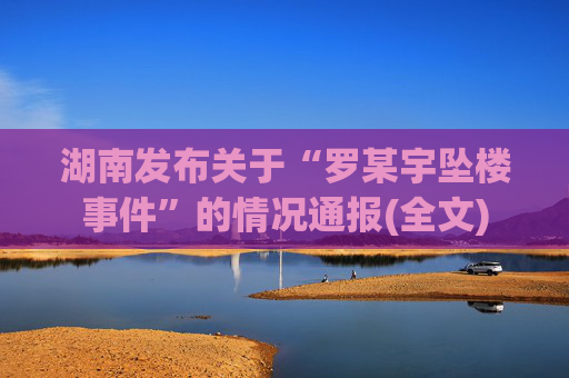 湖南发布关于“罗某宇坠楼事件”的情况通报(全文)