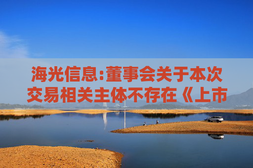 海光信息:董事会关于本次交易相关主体不存在《上市公司监管指引第7号――上市公司重大资产重组相关股票异常交易监管》第十二条及《上海证券交易所上市公司自律监管指引第6号――重大资产重组》第三十条...