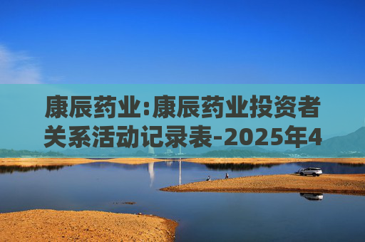 康辰药业:康辰药业投资者关系活动记录表-2025年4-6月