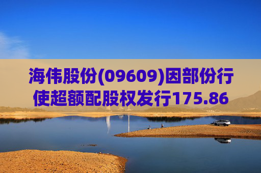 海伟股份(09609)因部份行使超额配股权发行175.86万股