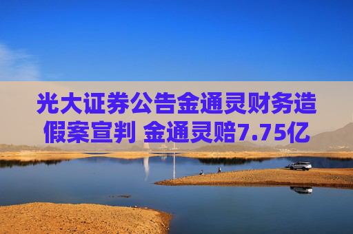 光大证券公告金通灵财务造假案宣判 金通灵赔7.75亿元