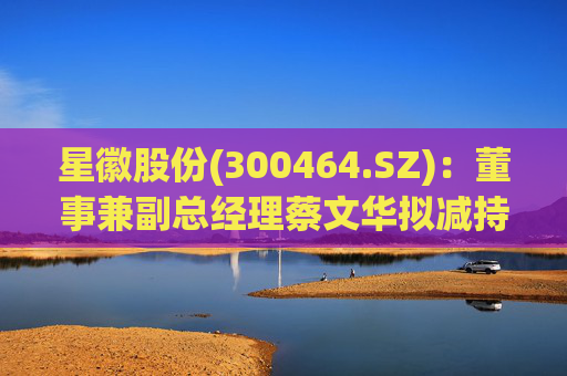 星徽股份(300464.SZ)：董事兼副总经理蔡文华拟减持20.25万股