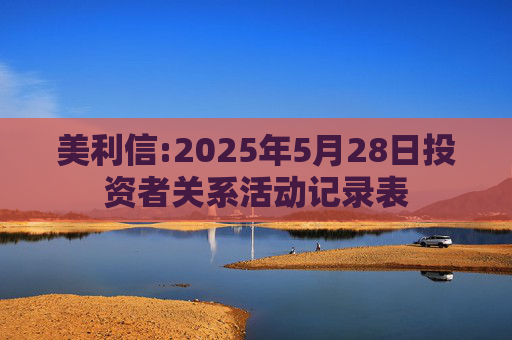 美利信:2025年5月28日投资者关系活动记录表