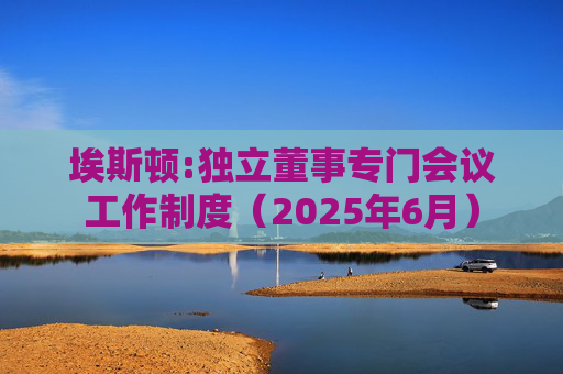埃斯顿:独立董事专门会议工作制度（2025年6月）