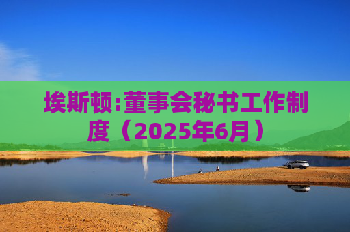 埃斯顿:董事会秘书工作制度（2025年6月）